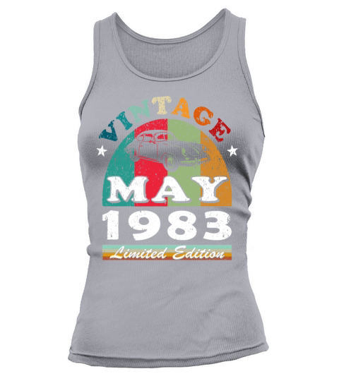 Vintage car may 1983 birthday gift Tank top Woman
