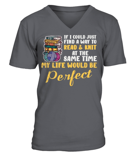 Book Lover Knitting Book Reading Arts And Crafts V-Neck T-shirt