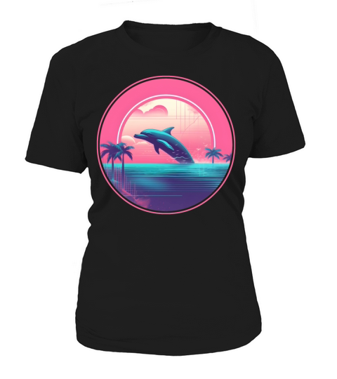 Retro Vintage Dolphin Lovers Style Women's T-Shirt