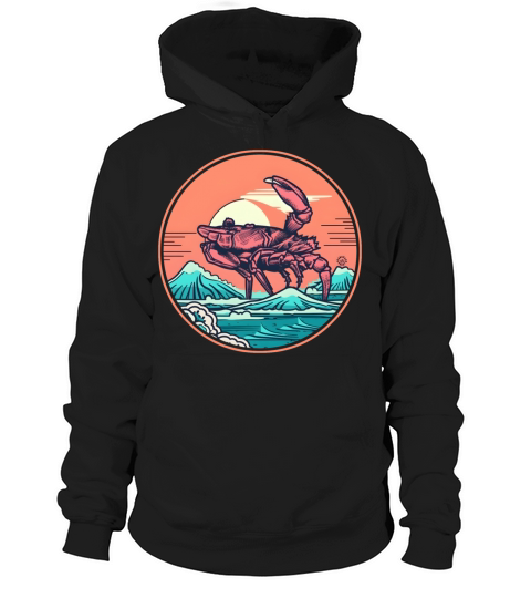 80s 90s Vintage Crab Style Hoodie Unisex
