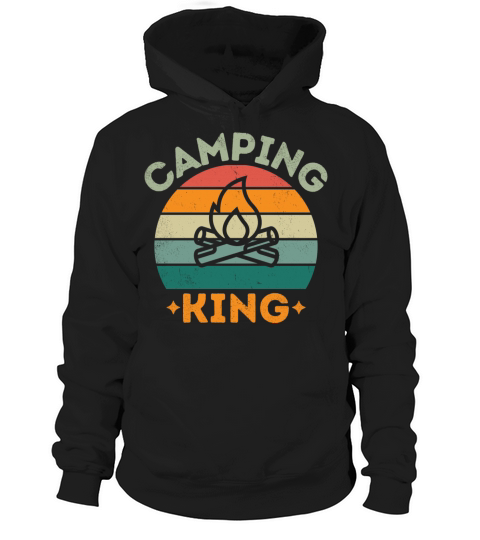 Camping king vintage retro light distressed Hoodie Unisex