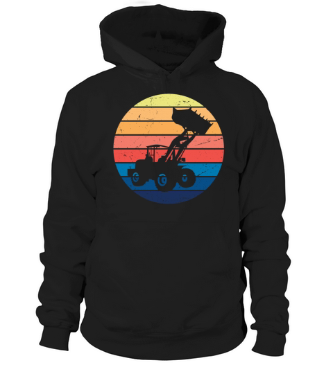 Excavator Vintage Backhoe Building Excavator Hoodie Unisex