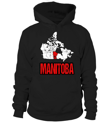 Manitoba Vintage Canada Map Hoodie Unisex