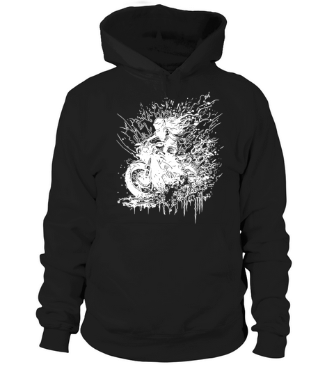 Motorcyclist Bikerin Off-road Ride Splash Hoodie Unisex