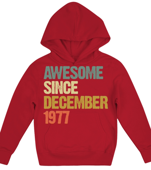 Groovy Awesome Since December 1977 Vintage Gift Kids Hoodie