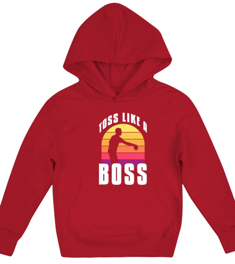 Toss Like A Boss Retro Vintage Kids Hoodie