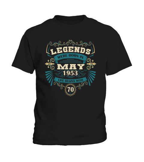 70th Birthday Gifts May 1953 Vintage Kids T-Shirt