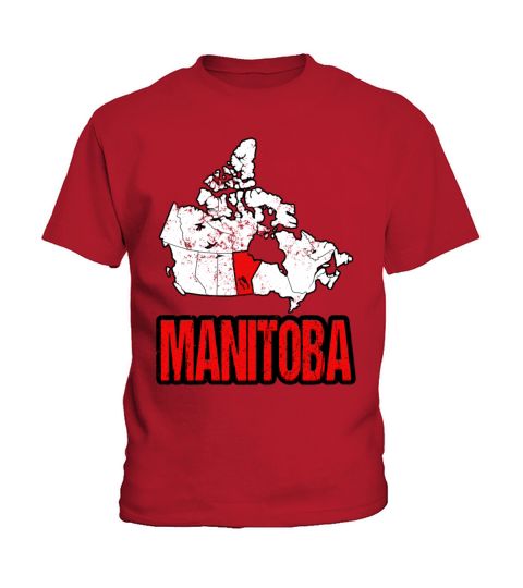 Manitoba Vintage Canada Map Kids T-Shirt