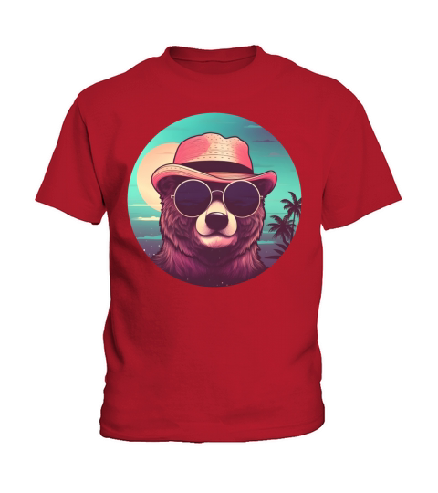 Retro 80s 90s Bear Vintage Kids T-Shirt