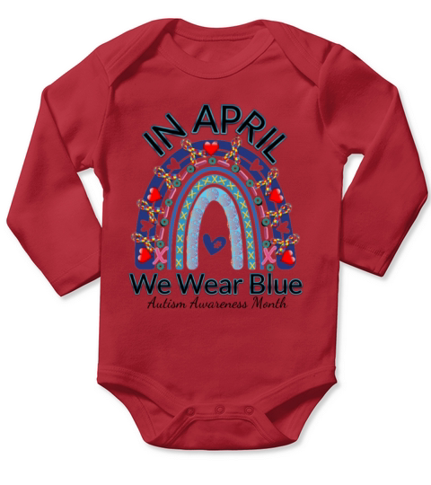Autism Awareness Puzzle Ribbon Long Sleeve Baby One-Piece
