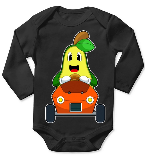Avocado Car Long Sleeve Baby One-Piece