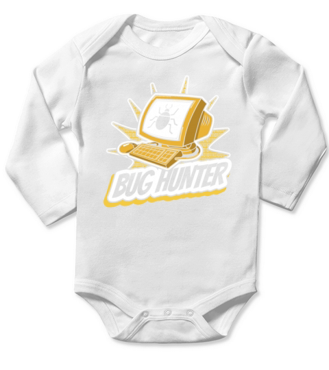 Bug Hunter Full Stack Coder Engineer Software Long Sleeve Baby One-Piece