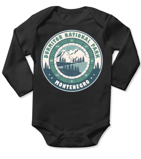 Durmitor National Park Montenegro Vintage Hiking Long Sleeve Baby One-Piece