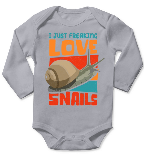 Snail Funny Love Snails Long Sleeve Baby One-Piece