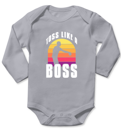 Toss Like A Boss Retro Vintage Long Sleeve Baby One-Piece