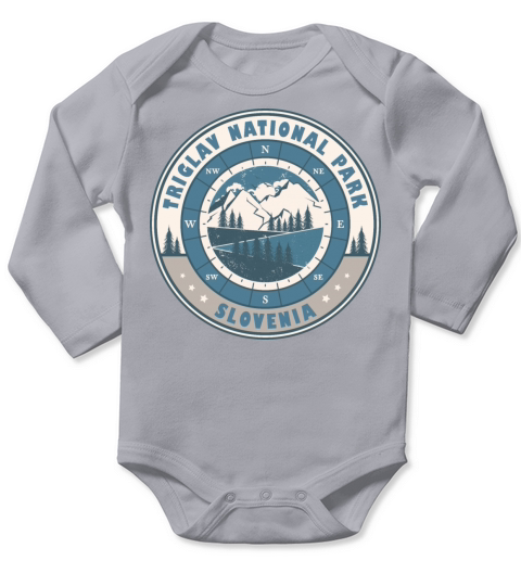 Triglav National Park Slovenia Vintage Hiking Long Sleeve Baby One-Piece