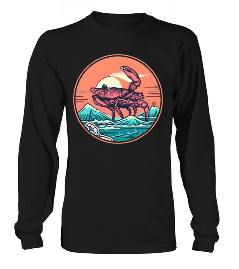 80s 90s Vintage Crab Style Long sleeved Unisex