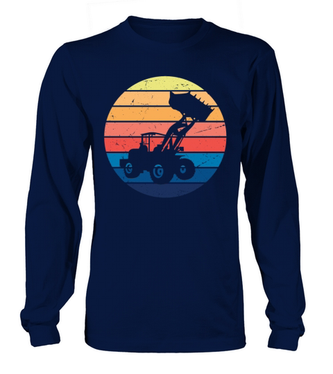 Excavator Vintage Backhoe Building Excavator Long sleeved Unisex