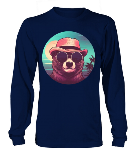 Retro 80s 90s Bear Vintage Long sleeved Unisex
