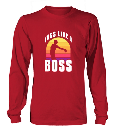 Toss Like A Boss Retro Vintage Long sleeved Unisex