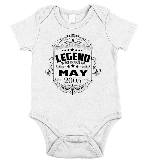 A legend was born in May 2005 Short Sleeve Baby One-Piece