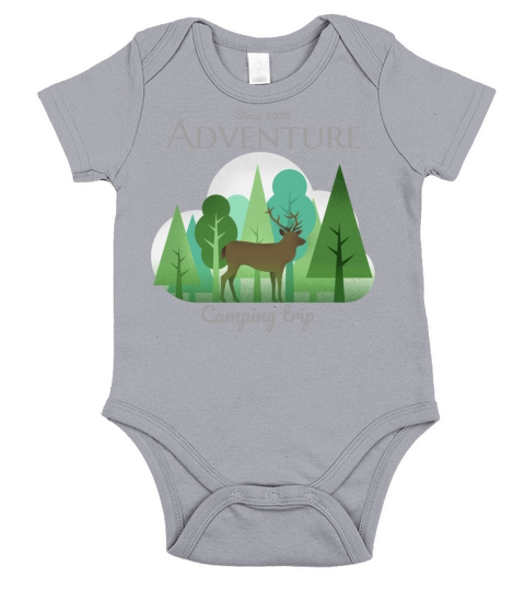 Adventure camping trip travel nature mountains Short Sleeve Baby One-Piece