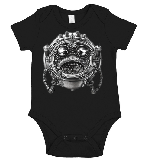 antique radio monster Short Sleeve Baby One-Piece