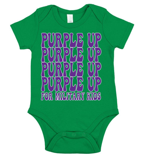 Purple Up For Military Kids Short Sleeve Baby One-Piece