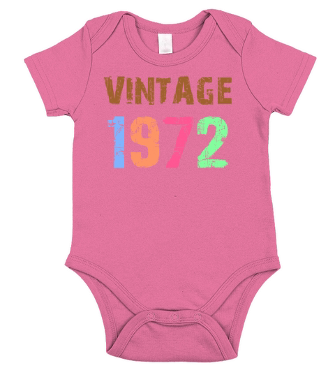 vintage 1972 t-shirt ladies Short Sleeve Baby One-Piece