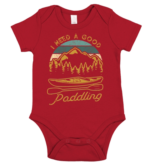 Vintage I Need A Good Paddling Funny Kayaking Short Sleeve Baby One-Piece