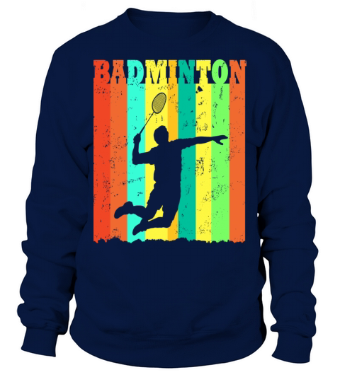 Badminton Player Silhouette Vintage Sweatshirt Unisex