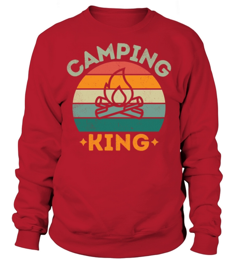Camping king vintage retro light distressed Sweatshirt Unisex