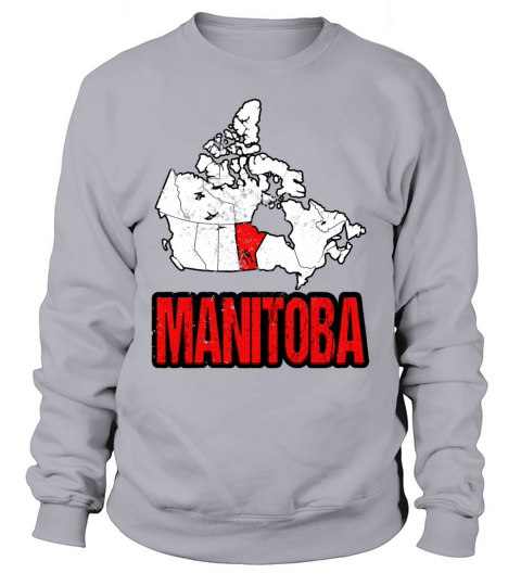 Manitoba Vintage Canada Map Sweatshirt Unisex