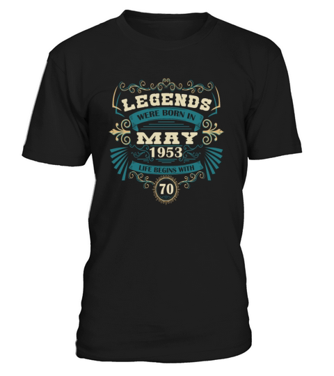 70th Birthday Gifts May 1953 Vintage T-Shirt Unisex