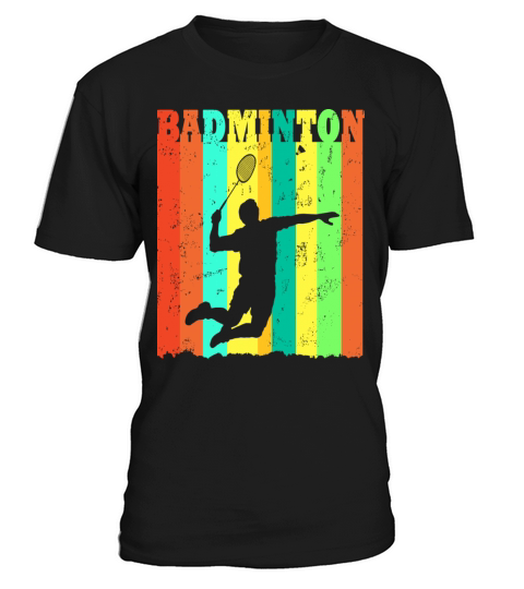 Badminton Player Silhouette Vintage T-Shirt Unisex