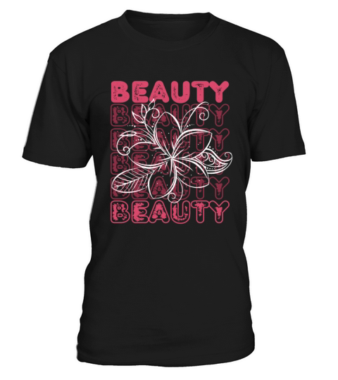 Beauty Flower Line Art Typography Design T-Shirt Unisex