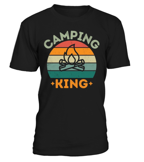 Camping king vintage retro light distressed T-Shirt Unisex