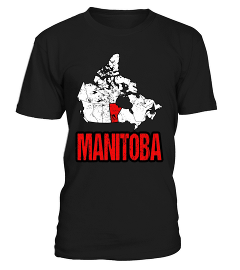 Manitoba Vintage Canada Map T-Shirt Unisex