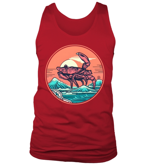 80s 90s Vintage Crab Style Tank Top Unisex