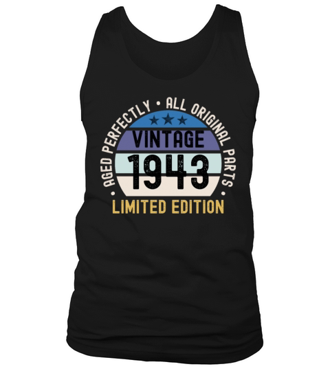 80th Birthday Vintage 1943 Tank Top Unisex