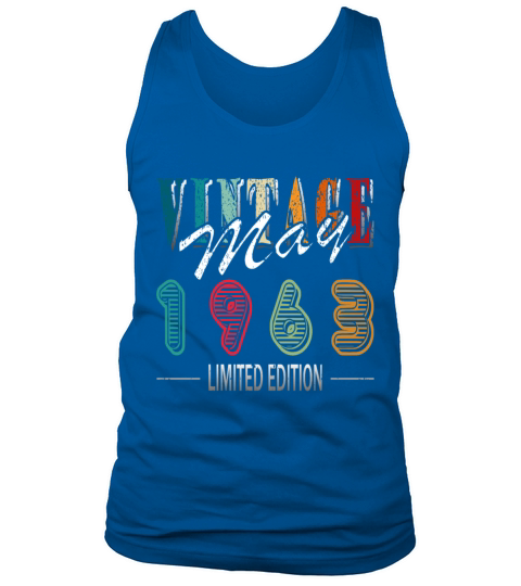 Birthday May 1963 Limited Edition Vintage Tank Top Unisex
