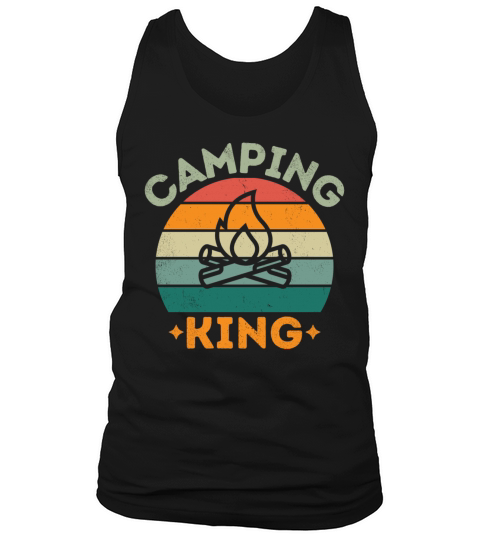 Camping king vintage retro light distressed Tank Top Unisex