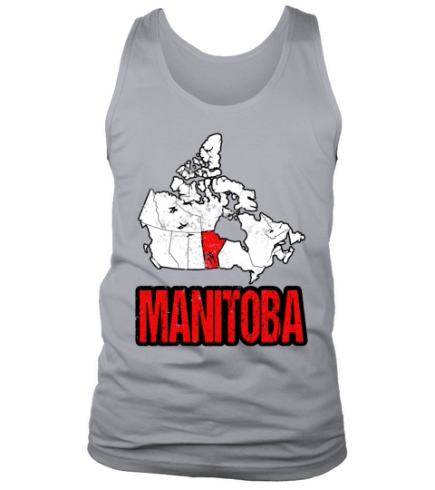 Manitoba Vintage Canada Map Tank Top Unisex