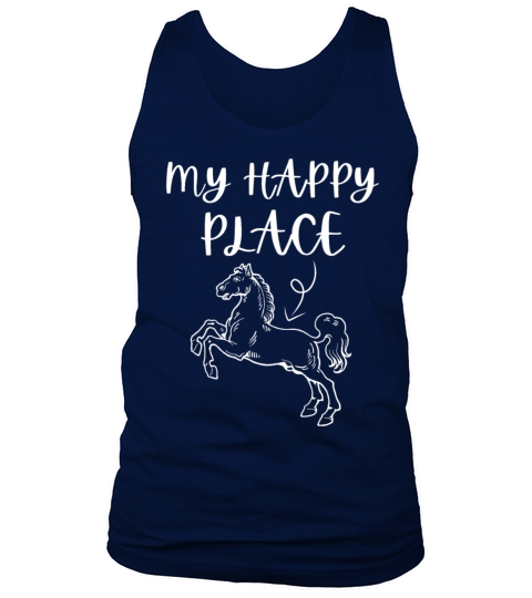My Happy Place Horse Lover Horseback Riding Tank Top Unisex