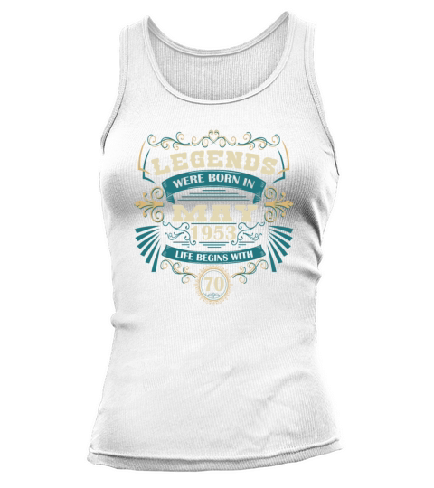 70th Birthday Gifts May 1953 Vintage Tank top Woman