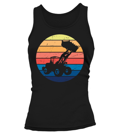 Excavator Vintage Backhoe Building Excavator Tank top Woman