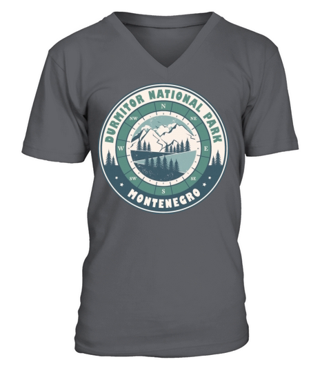 Durmitor National Park Montenegro Vintage Hiking V-Neck T-shirt