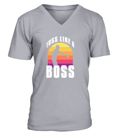 Toss Like A Boss Retro Vintage V-Neck T-shirt