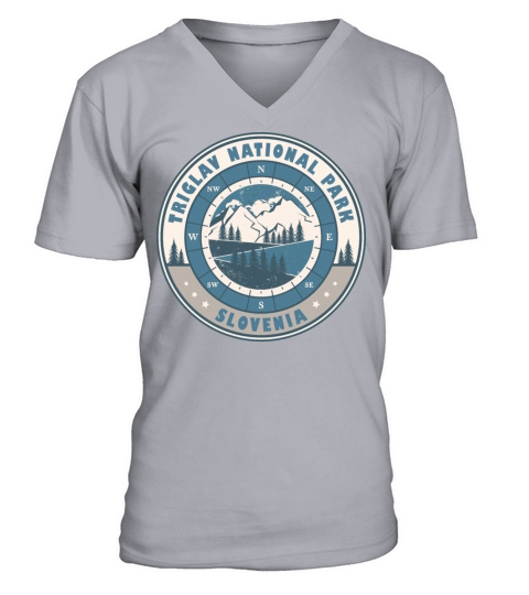 Triglav National Park Slovenia Vintage Hiking V-Neck T-shirt