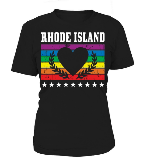 Rhode Island Pride Flag Pride Month LGBTQ Flag Women's T-Shirt